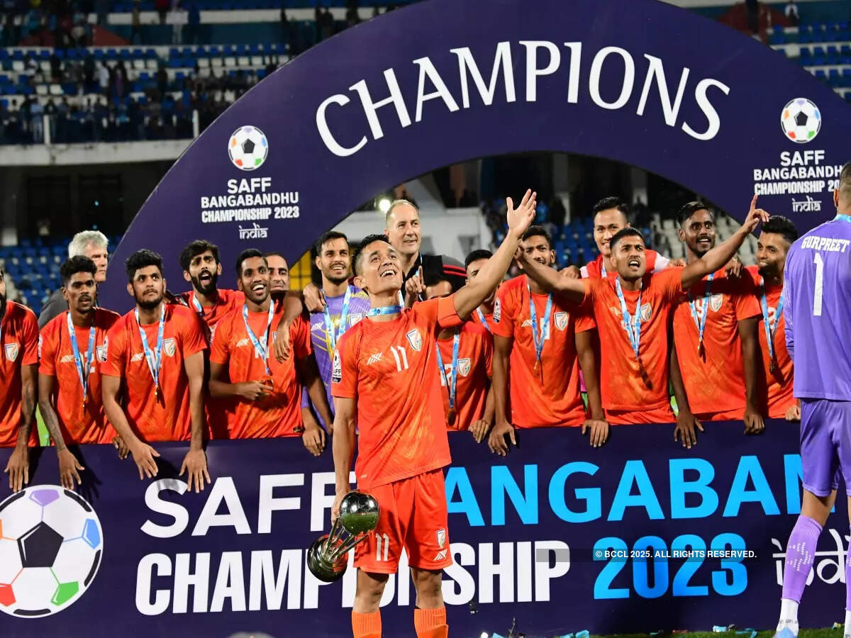 Pictures from SAFF Championship 2023 final as India beat Kuwait to lift title