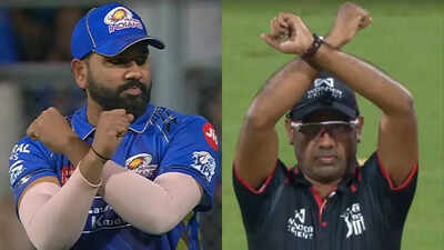Rohit Sharma hilariously mimics umpire with 'X' signal - Watch