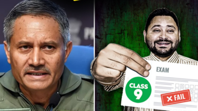'Fark saaf hai': BJP mocks Tejashwi Yadav by comparing him with Air Marshal AK Bharti