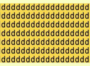 Optical Illusion: You’ve got hawk-vision if you can spot ‘b’ among ‘d’